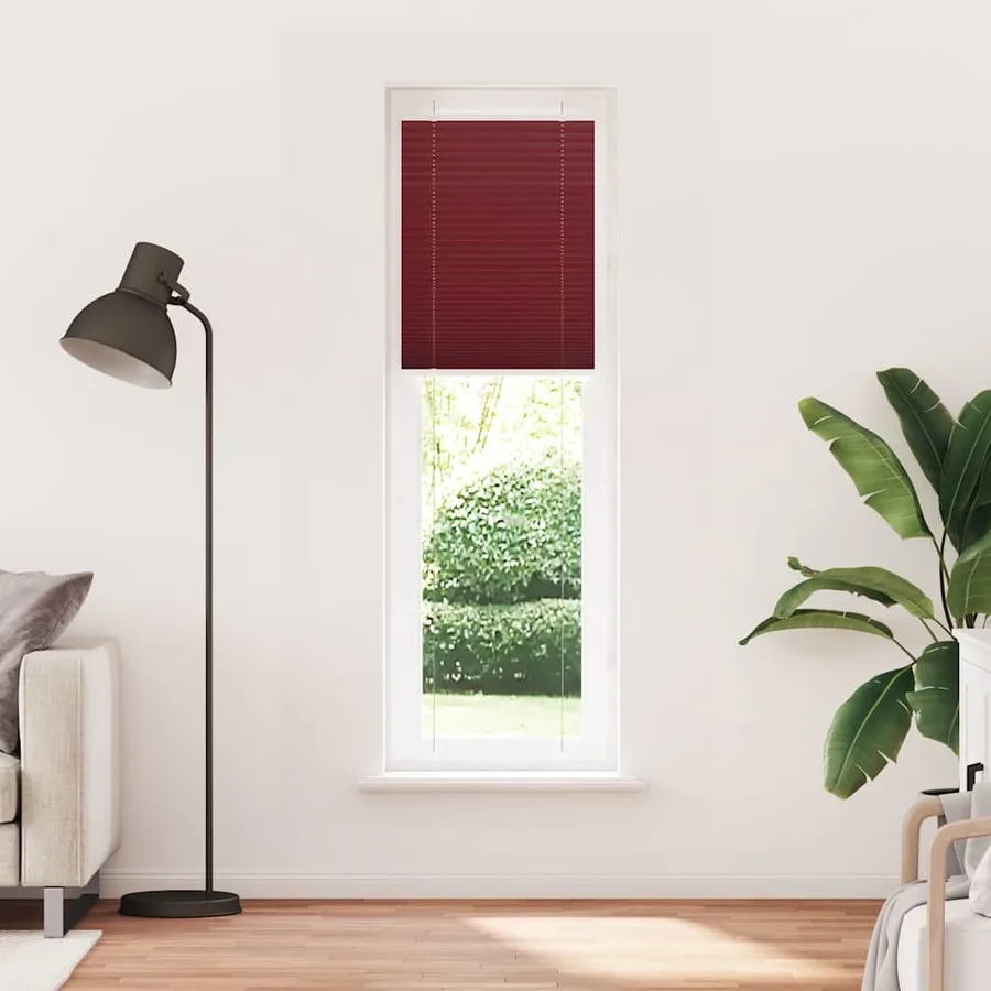 Store plissé rouge bordeaux 65x200 cm largeur du tissu 64,4 cm - 2