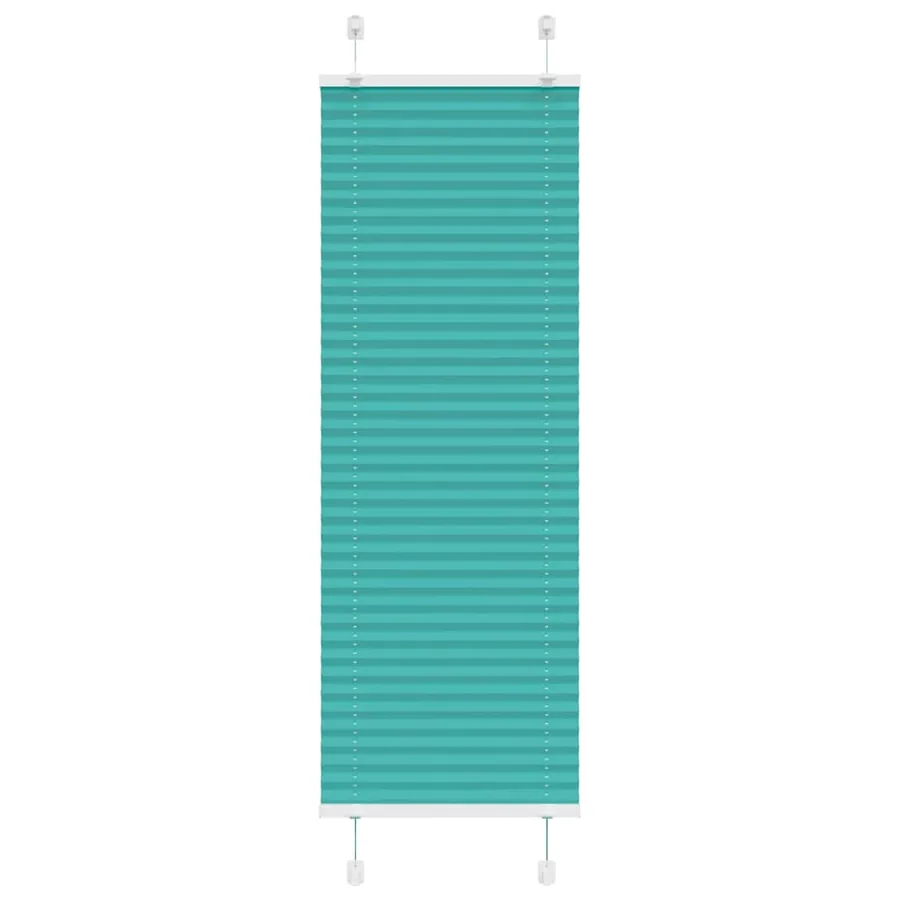 Store plissé vert pétrole 50x100 cm largeur du tissu 49,4 cm