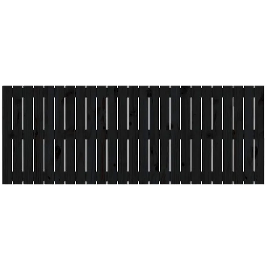Tête de lit murale Noir 159,5x3x60 cm Bois massif de pin - 4