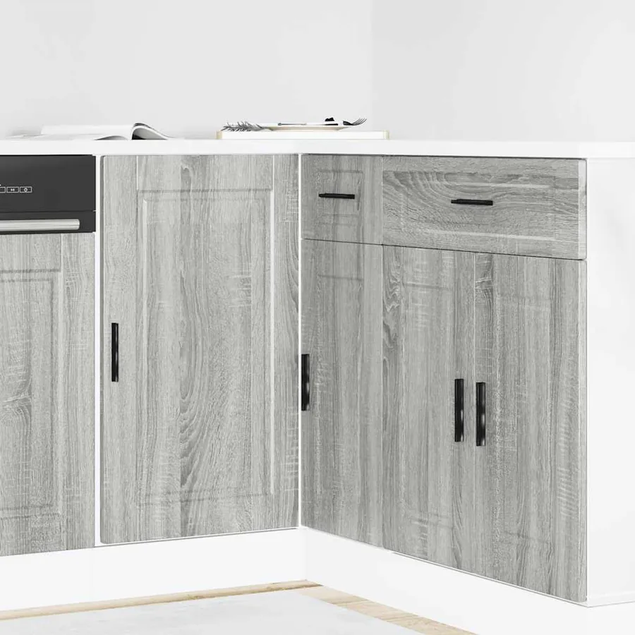 Armoire de cuisine Porto sonoma gris bois d'ingénierie