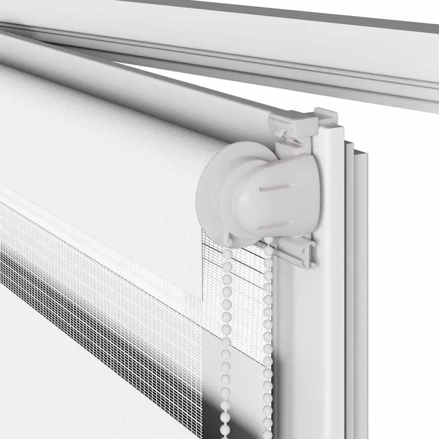 Store zèbre blanc 140x100 cm largeur du tissu 135,9cm polyester - 11