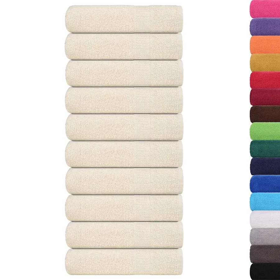 Serviettes de douche FROGN 10 pcs crème 70x140 cm 360 g/m² - 2