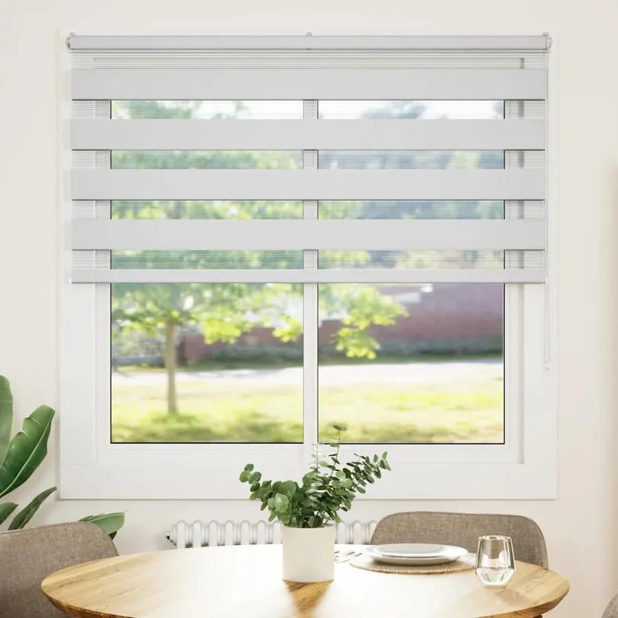 Store zèbre blanc 140x150 cm largeur du tissu 135,9cm polyester - 2