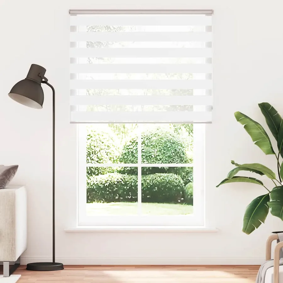 Store zèbre blanc 140x200 cm largeur du tissu 135,9cm polyester - 2