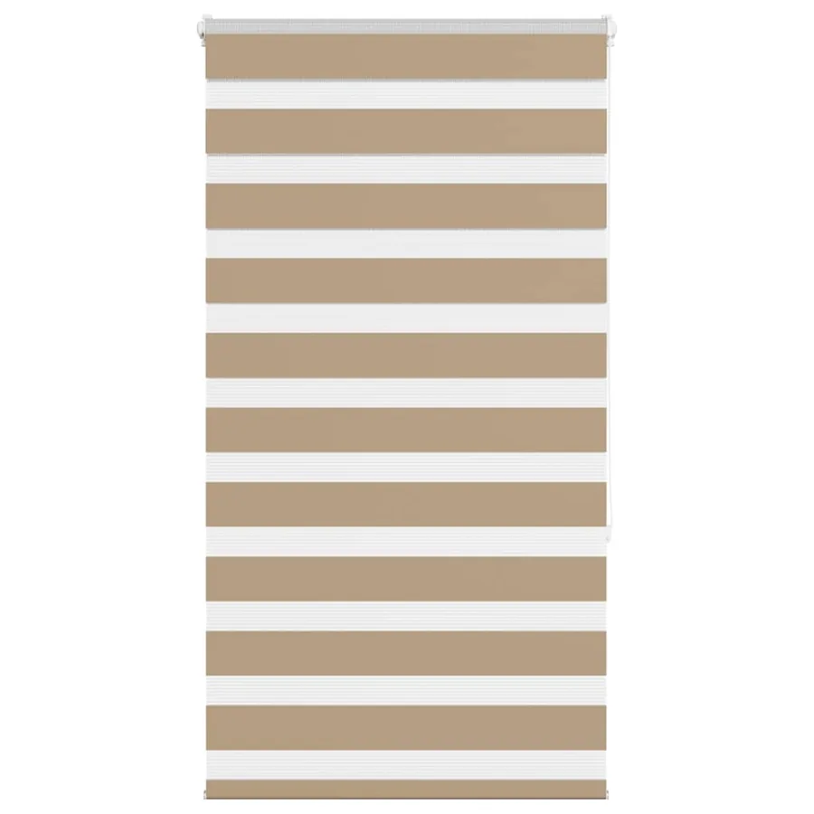 Store zèbre marron sable largeur du tissu 75,9 cm polyester