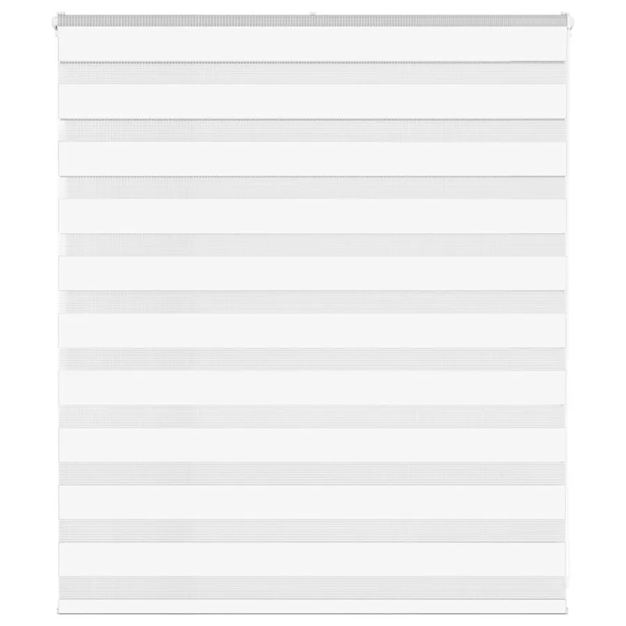 Store zèbre blanc 130x100 cm largeur du tissu 125,9cm polyester