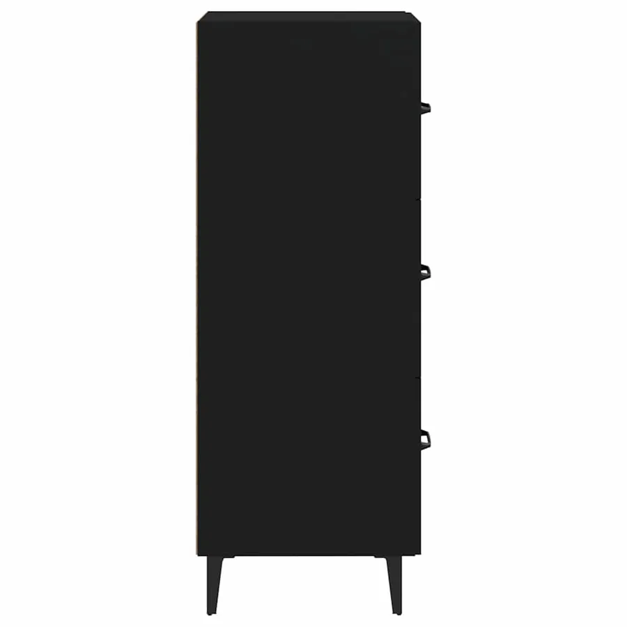 Buffet Noir 34,5x34x90 cm Bois d'ingénierie - 7