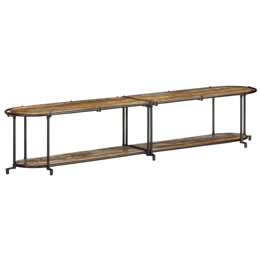 Meuble TV 200x42x40 cm Bois massif de récupération - 3