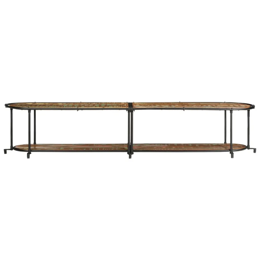 Meuble TV 200x42x40 cm Bois massif de récupération - 4