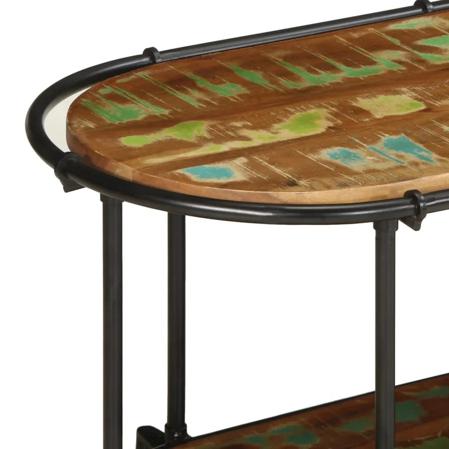 Meuble TV 200x42x40 cm Bois massif de récupération - 6
