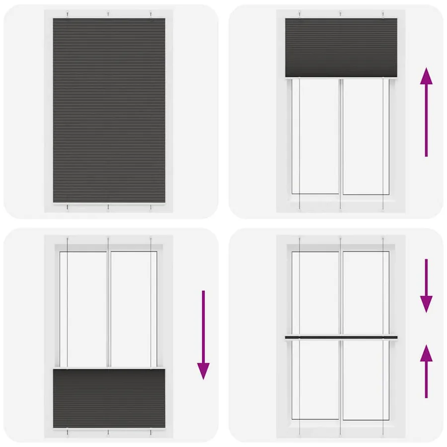 Store plissé noir 120x200 cm largeur du tissu 119,4cm polyester - 7