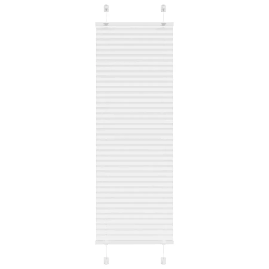 Store plissé blanc 45x150 cm largeur du tissu 44,4 cm polyester