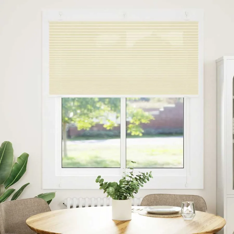 Store plissé crème 120x100cm largeur du tissu 119,4cm polyester - 2