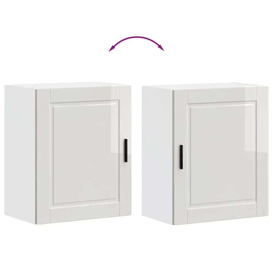 Armoires murales de cuisine 2 pcs Porto blanc brillant - 10