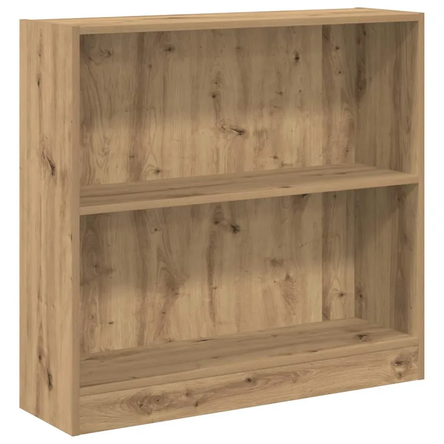 Bibliothèque chêne artisanal 80x24x76 cm bois d'ingénierie - 2