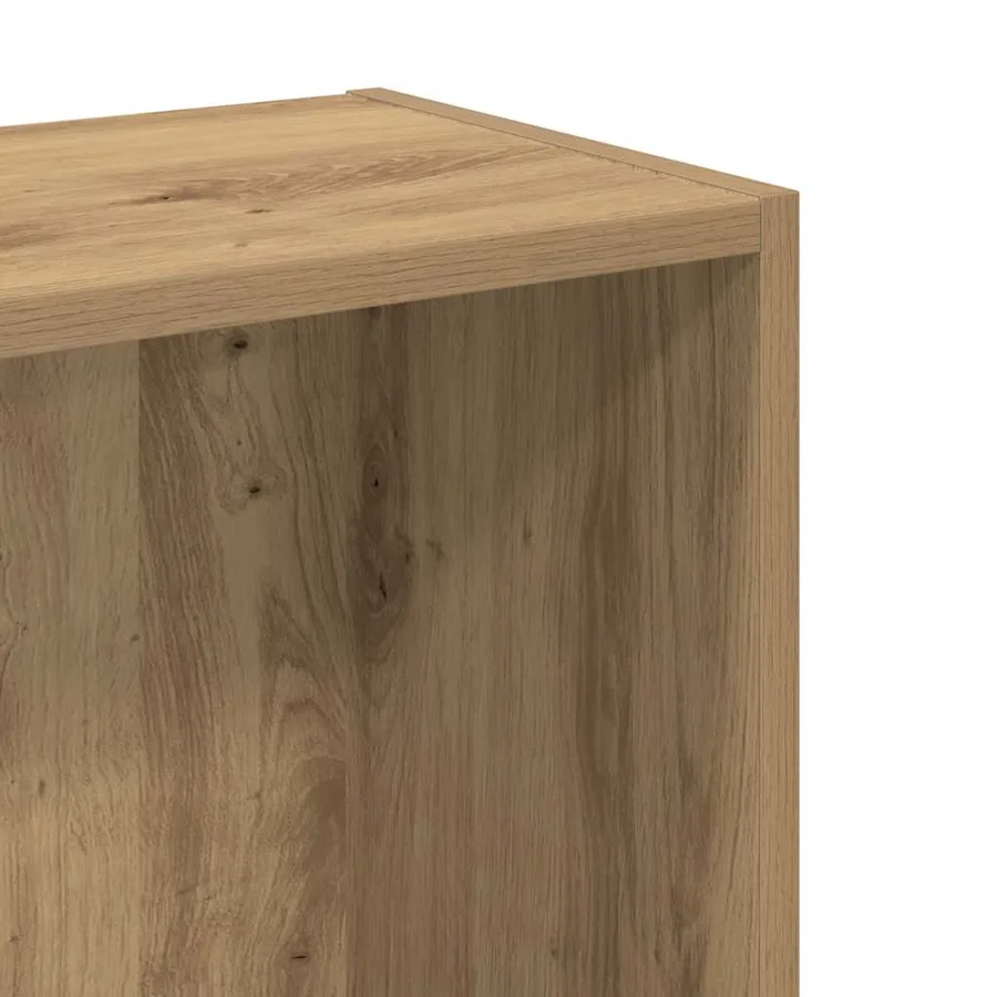 Bibliothèque chêne artisanal 80x24x76 cm bois d'ingénierie - 7