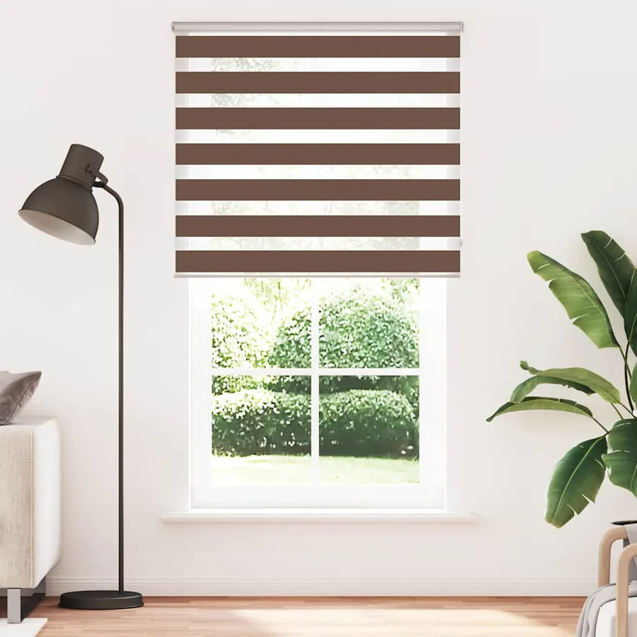 Store zèbre marron 125x230cm largeur du tissu 120,9cm polyester - 2