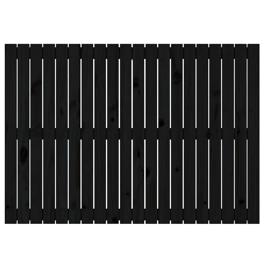 Tête de lit murale Noir 127,5x3x90 cm Bois massif de pin - 4