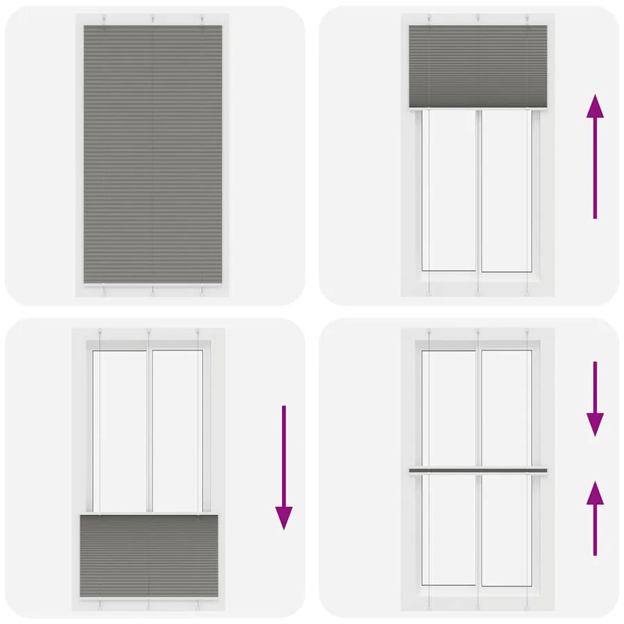 Store plissé anthracite 110x200 cm largeur du tissu 109,4 cm - 7