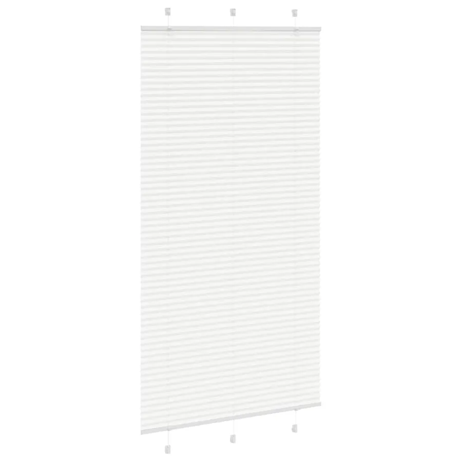 Store plissé blanc 105x200cm largeur du tissu 104,4cm polyester - 3