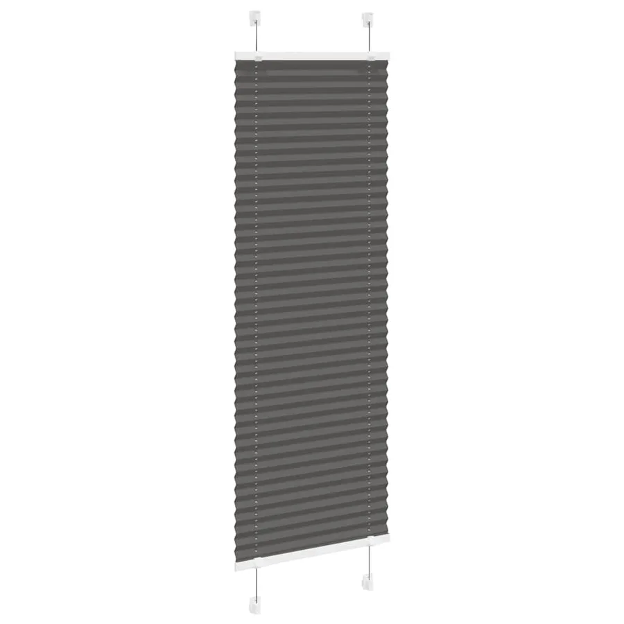 Store plissé noir 45x150 cm largeur du tissu 44,4 cm polyester - 3