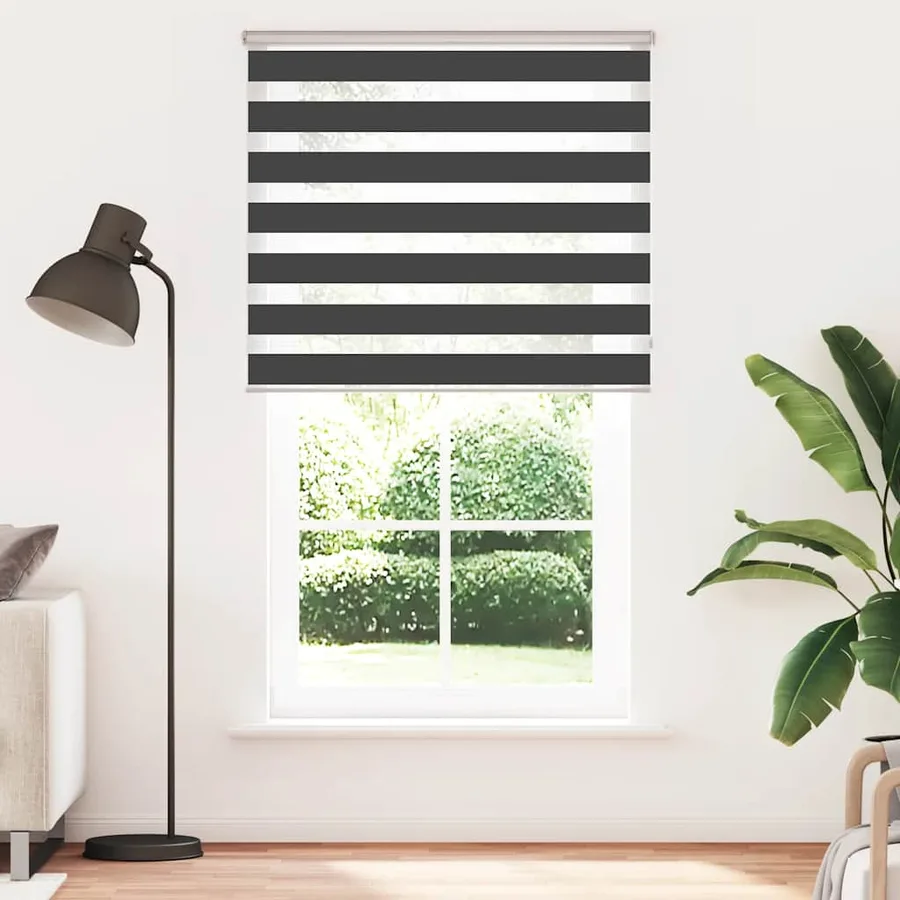 Store zèbre noir 120x230 cm largeur du tissu 115,9 cm polyester - 2