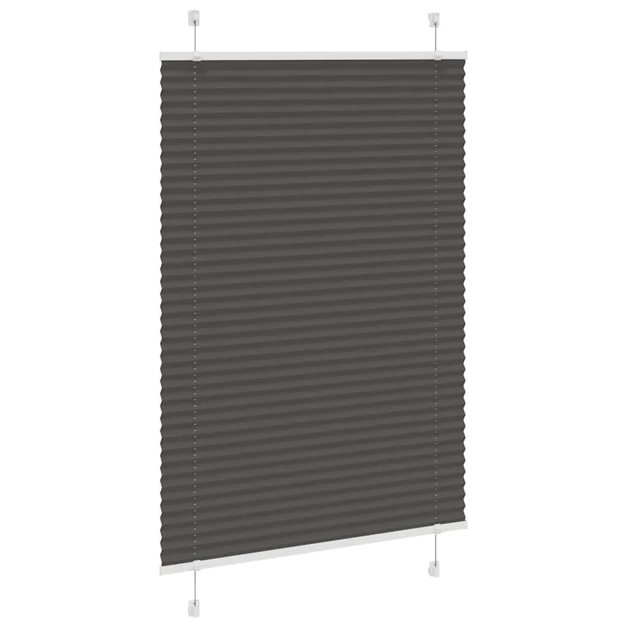 Store plissé noir 90x100 cm largeur du tissu 89,4 cm polyester - 3