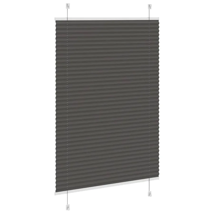 Store plissé noir 90x100 cm largeur du tissu 89,4 cm polyester - 4