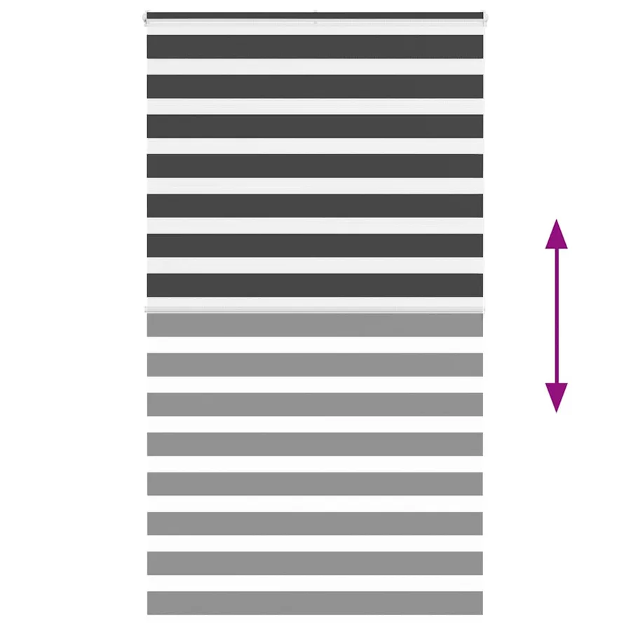 Store zèbre noir 125x200 cm largeur du tissu 120,9 cm polyester - 5