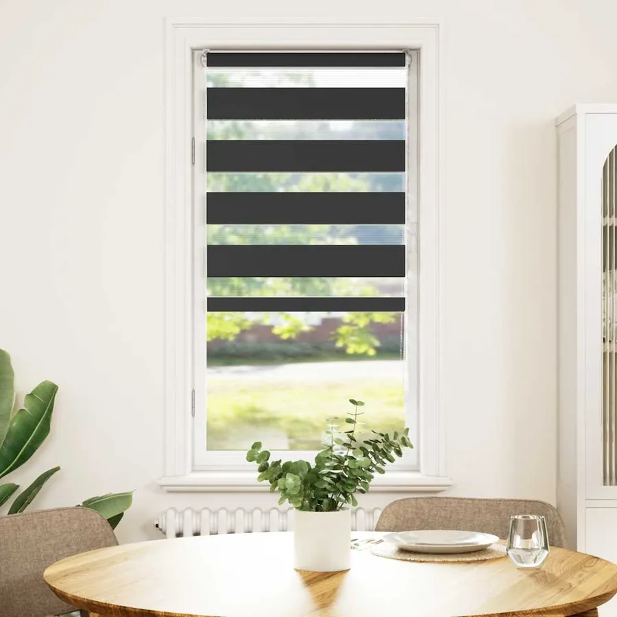 Store zèbre noir 55x150 cm largeur du tissu 50,9 cm polyester - 2