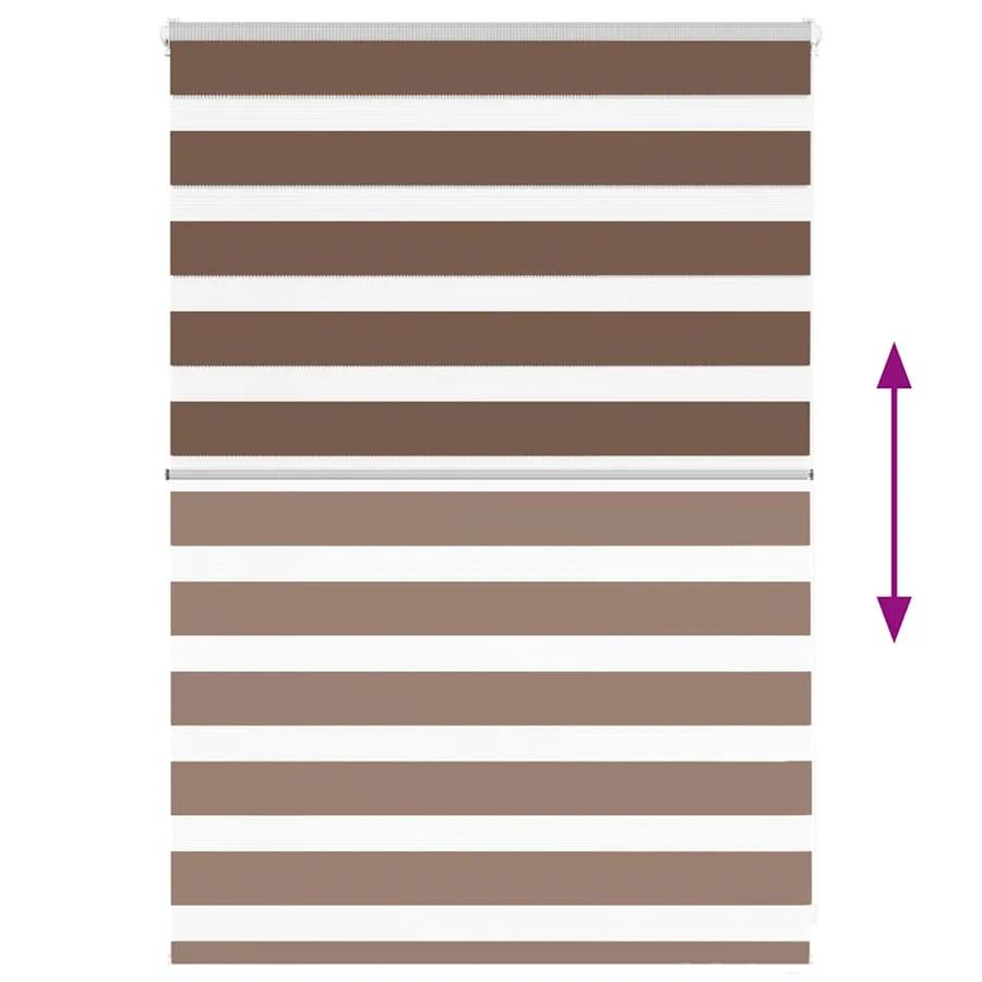 Store zèbre marron 105x100cm largeur du tissu 100,9cm polyester - 5