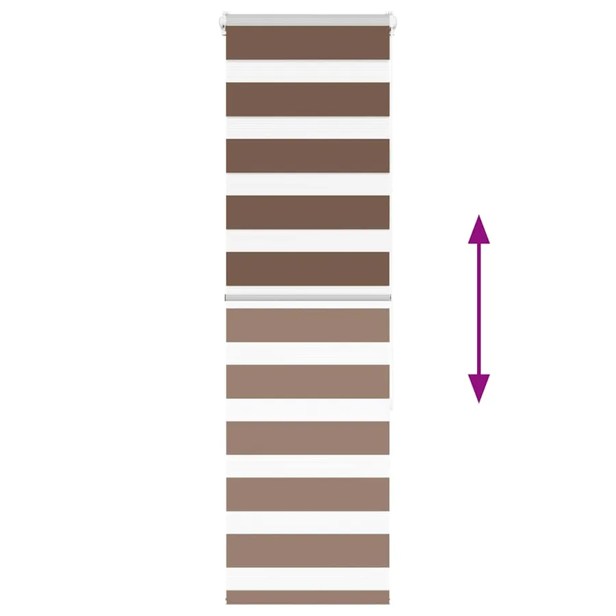 Store zèbre marron 45x150 cm largeur du tissu 40,9 cm polyester - 5