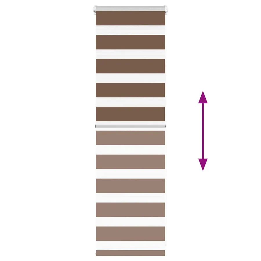 Store zèbre marron 45x100 cm largeur du tissu 40,9 cm polyester - 5