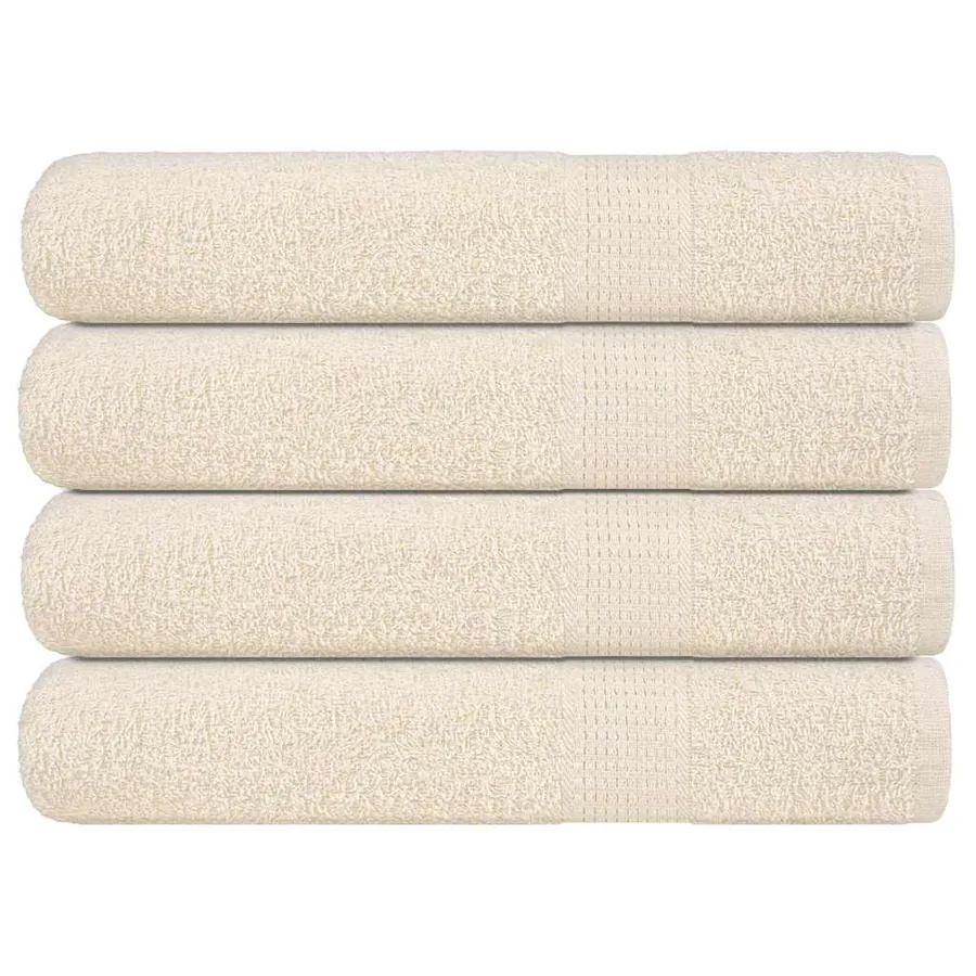 Serviettes de sauna FROGN 4 pcs crème 80x200 cm 360 g/m²