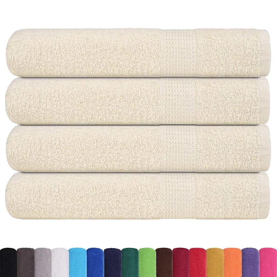 Serviettes de sauna FROGN 4 pcs crème 80x200 cm 360 g/m² - 2