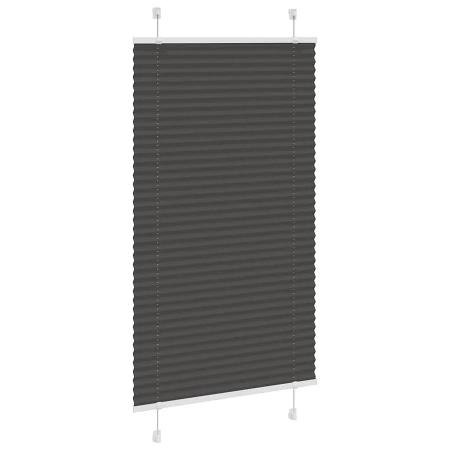 Store plissé noir 80x150 cm largeur du tissu 79,4 cm polyester - 3