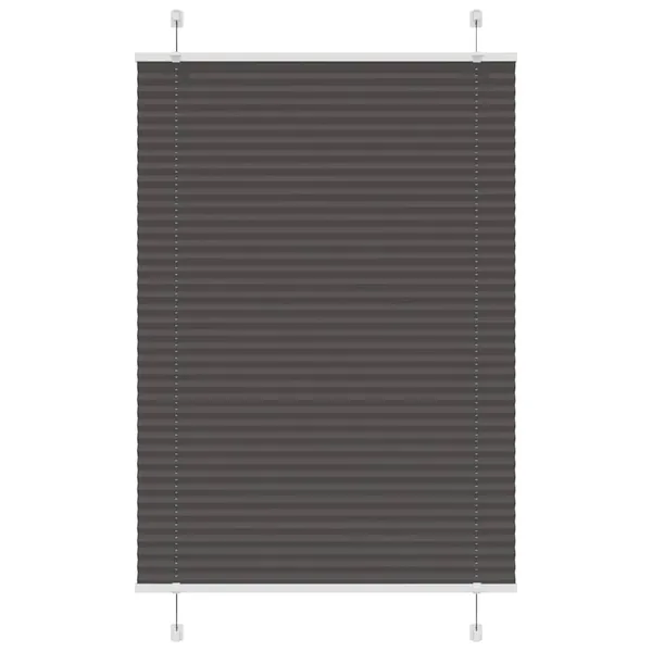 Store plissé noir 100x100 cm largeur du tissu 99,4 cm polyester