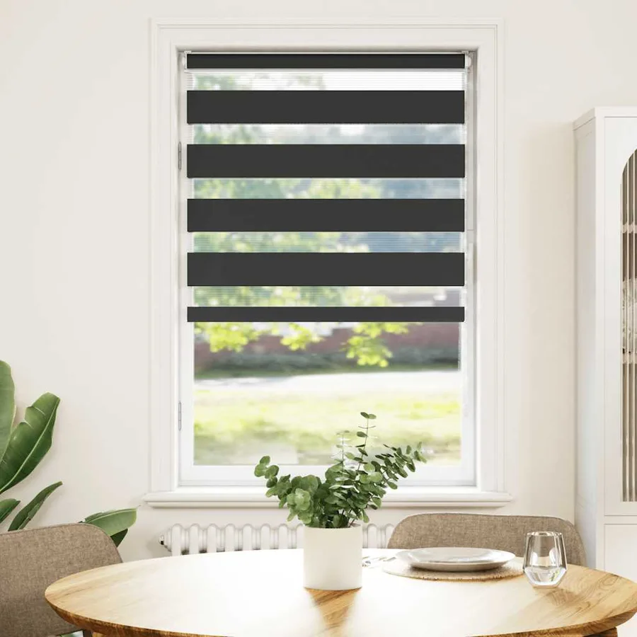 Store zèbre noir 75x150 cm largeur du tissu 70,9 cm polyester - 2