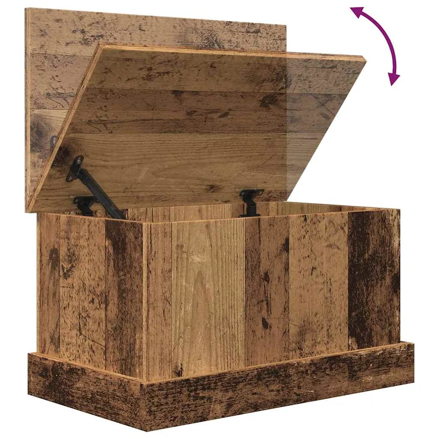 Boîtes de rangement vieux bois 30x50x28 cm bois d'ingénierie - 10