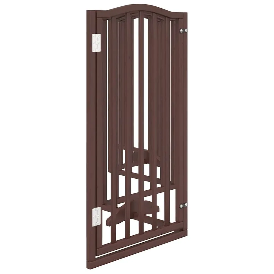 Barrière pour chiens avec porte 6 panneaux bois de peuplier - 5
