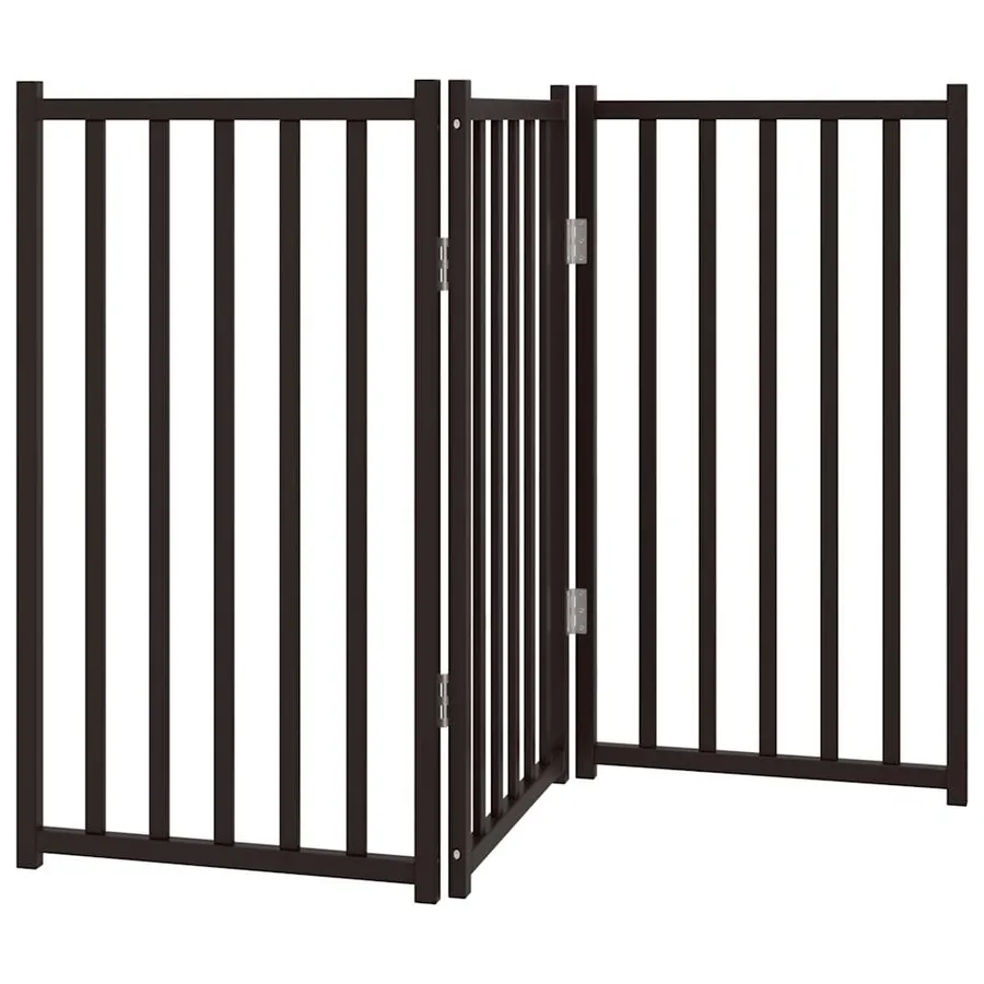 Barrière pour chien pliable 3 panneaux 150 cm bois sapin massif - 2