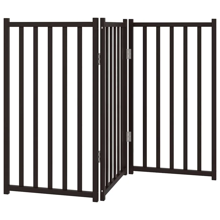 Barrière pour chien pliable 3 panneaux 150 cm bois sapin massif - 6
