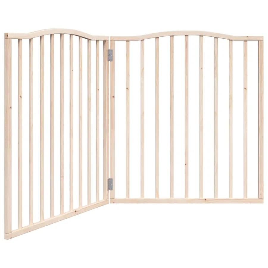 Barrière pour chien pliable 2 panneaux 160 cm bois de peuplier - 2