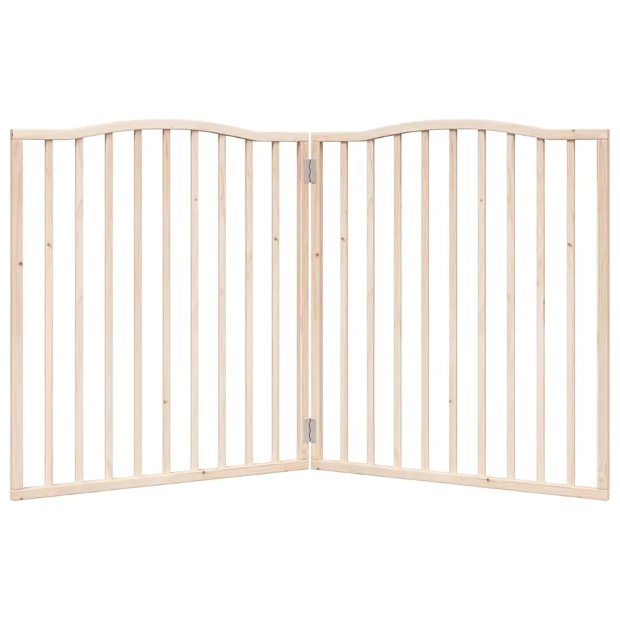 Barrière pour chien pliable 2 panneaux 160 cm bois de peuplier - 4
