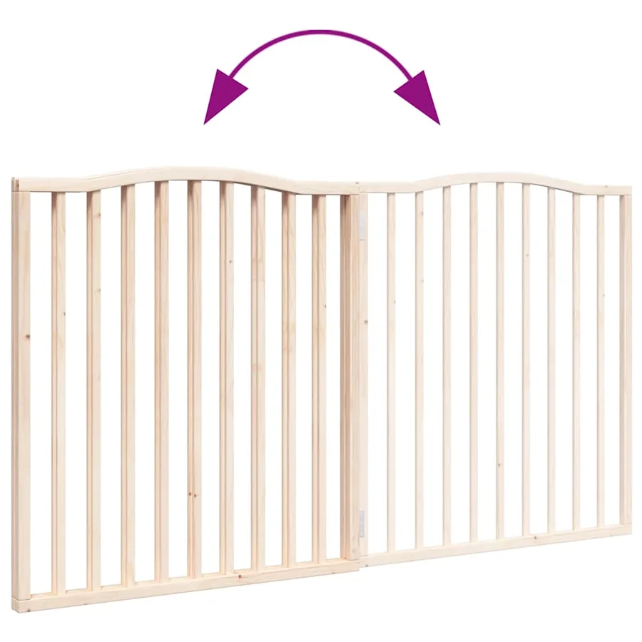 Barrière pour chien pliable 2 panneaux 160 cm bois de peuplier - 7