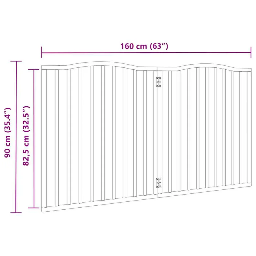 Barrière pour chien pliable 2 panneaux 160 cm bois de peuplier - 9