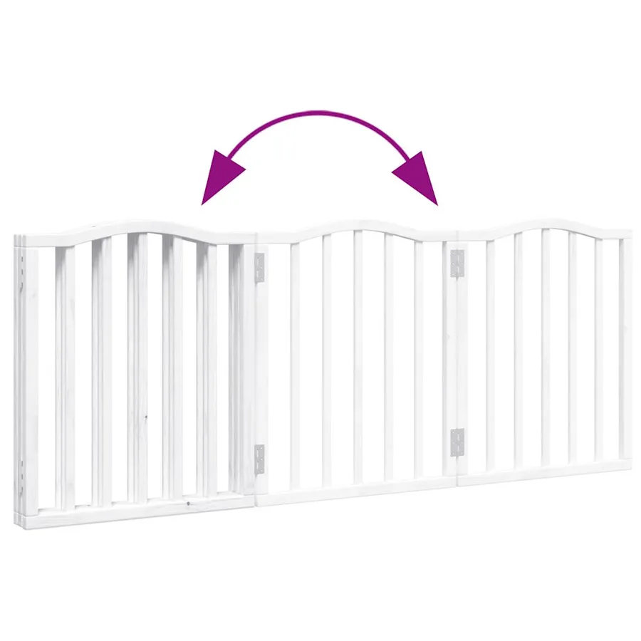 Barrière pour chien pliable 3 panneaux 150 cm bois de peuplier - 7