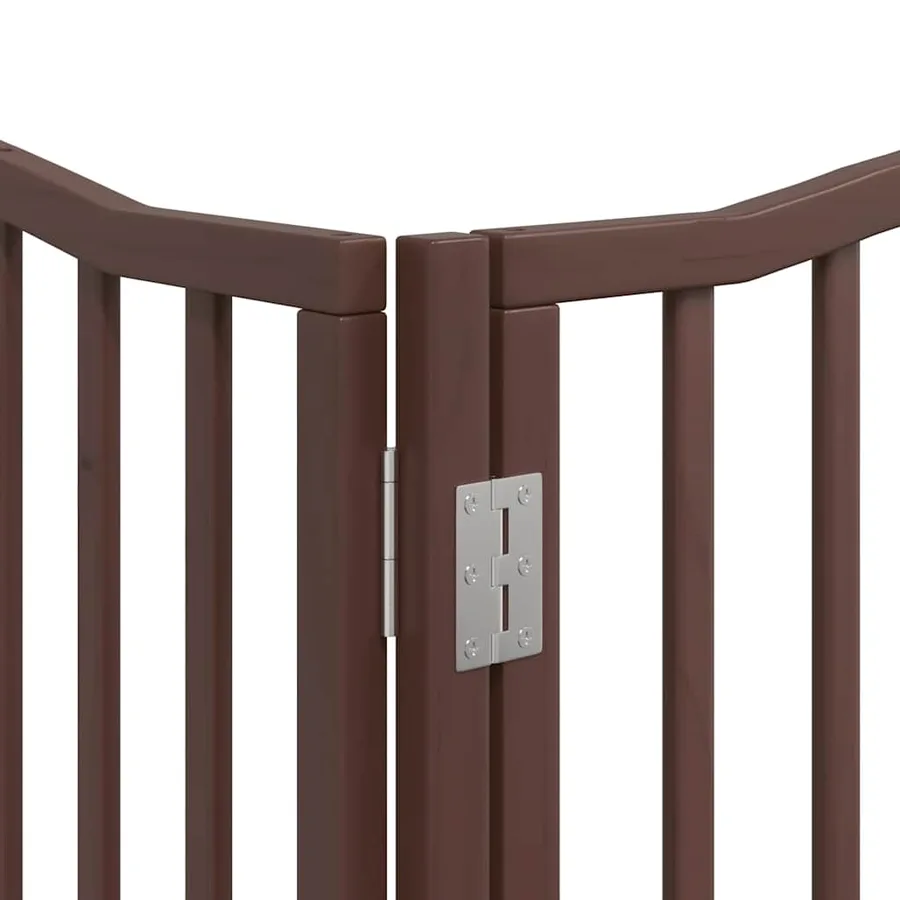 Barrière pour chien porte pliable 8 panneaux bois de peuplier - 10