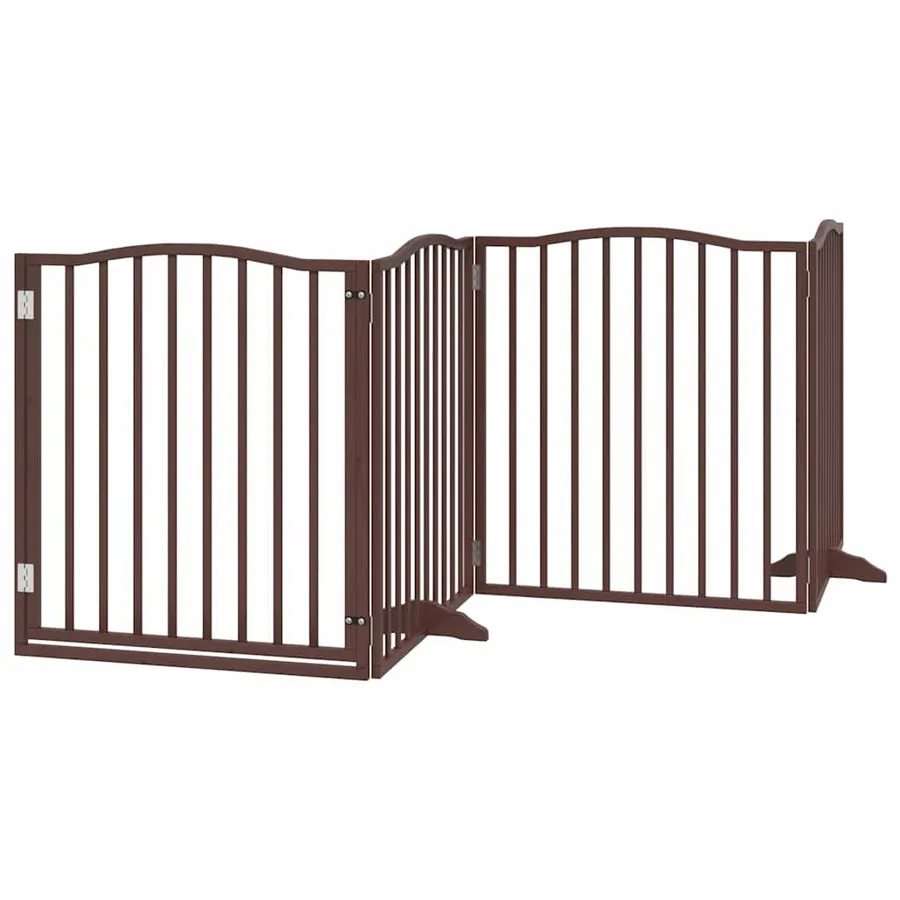Barrière pour chien porte pliable 8 panneaux bois de peuplier - 4
