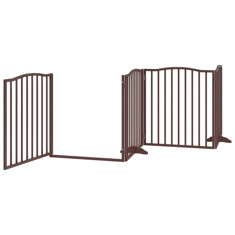 Barrière pour chien porte pliable 8 panneaux bois de peuplier - 5